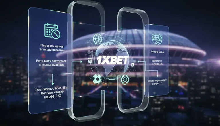 Как 1xBet рассчитывает ставки на турниры при переносе или отмене матчей
